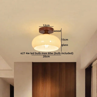 Celako™ Vitrow Ceiling Light | Glass Wood Kitchen Island Lighting