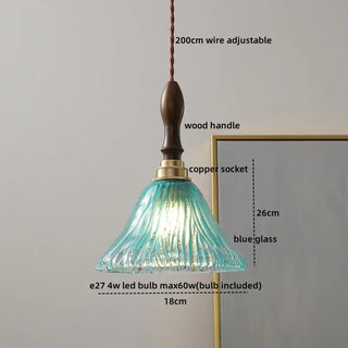 Celako™ Copelle Pendant Light | Glass Stone Bedroom Lighting