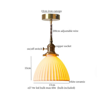 Celako™ Flutella Pendant Light | Ceramic Kitchen Island Lighting