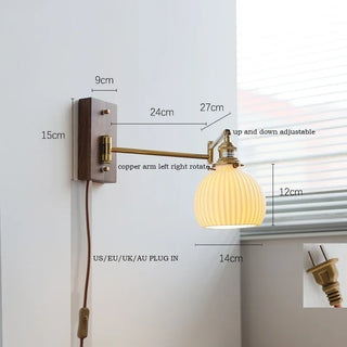 Celako™ Lustro Wall Light | Copper Bedside Lighting