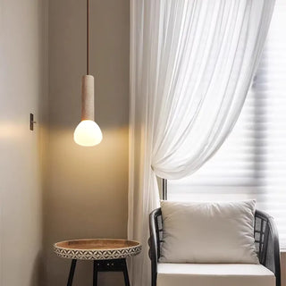Celako™ Sabbio Pendant Light | Yellow Travertine Kitchen Island Lighting
