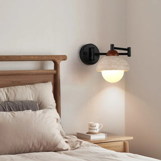 Celako™ Tivertine Wall Light | Yellow Travertine Living Room Lighting