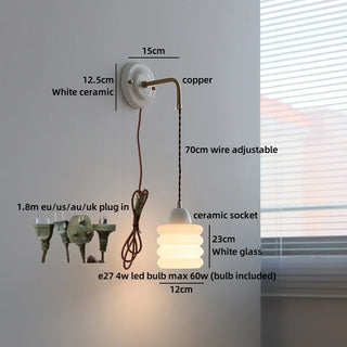 Celako™ Cerona Wall Light | Ceramic Bedroom Lighting