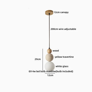 Celako™ Avoria Pendant Light | Travertine Dining Room Lighting