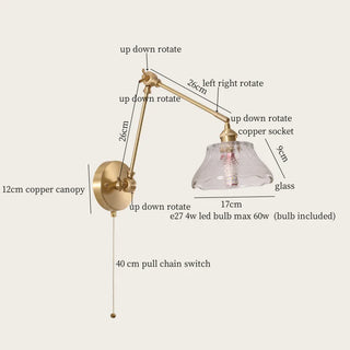 Celako™ Cuprilis Wall Light | Glass Bedroom Lighting