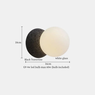 Celako™ Fessura Wall Light | Yellow Travertine Bedroom Lighting