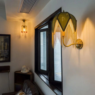 Celako™ Frangia Wall Light | Copper Cloth Bedroom Lighting