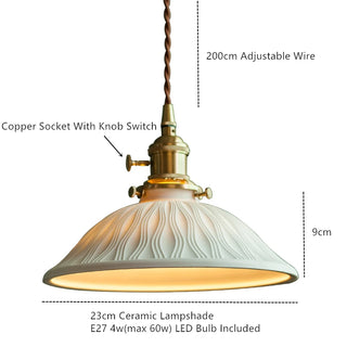 Celako™ Rakuri Pendant Light | Ceramic Dining Room Lighting