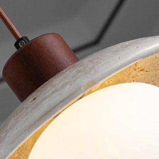 Celako™ Aviora Pendant Light | Travertine Dining Room Lighting