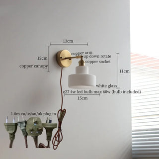 Celako™ Clarius Wall Light | Glass Copper Living Room Lighting