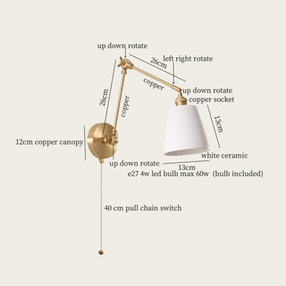 Celako™ Argilis Wall Light | Copper Bathroom Mirror