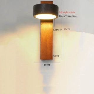 Celako™ Tarvion Wall Light | Black Travertine Wabi Sabi Modern Kitchen Island Lighting