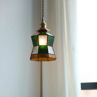 Celako™ Viridien Pendant Light | Tiffany Vintage Green Glass Bedroom Lighting