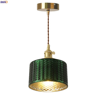 Celako™ Jadeite Pendant Light | Green Glass Japan Wabi Sabi Bedroom Lighting
