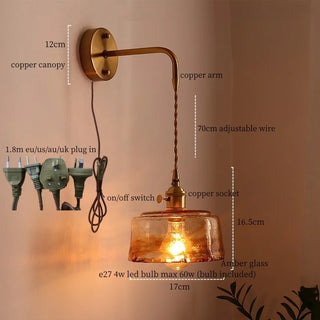 Celako™ Ambrys Wall Light | Glass Living Room Lighting