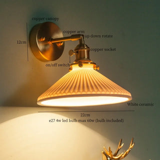 Celako™ Cerastra Wall Light | Copper Ceramic Living Room Lighting