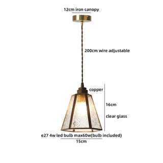 Celako™ Sienna Pendant Light | Amber Glass Dining Room Lighting