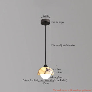 Celako™ Lithia Pendant Light | Marble Living Room Lighting