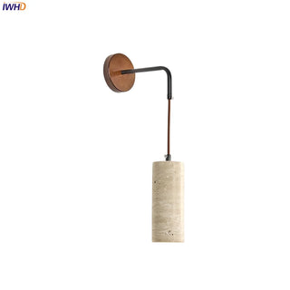 Celako™ Travita Wall Light | Travertine Bedside Lighting