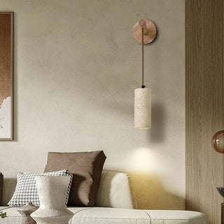 Celako™ Altrava Wall Light | Yellow Travertine Bedroom Lighting