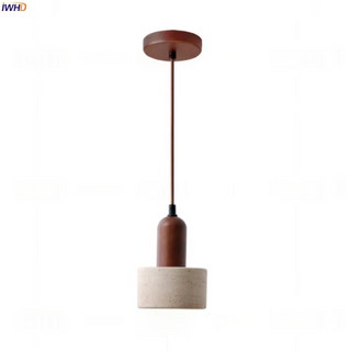 Celako™ Aureltine Pendant Light | Yellow Travertine Japan Wabi Sabi