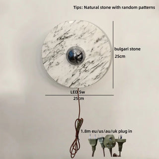 Celako™ Cavari Wall Light | Stone Bedside Lighting