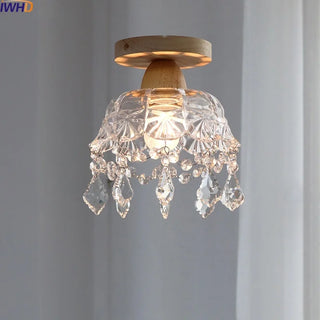 Celako™ Lucara Ceiling Light | Glass Wood Kitchen Island Lighting