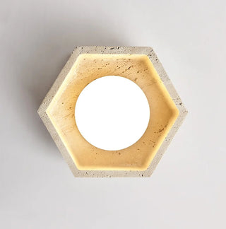 Celako™ Travexa Ceiling Light | Yellow Travertine Kitchen Island Lighting