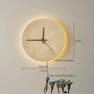 Celako™ Soltra Wall Light | Yellow Travertine Living Room Lighting