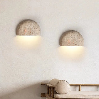 Celako™ Travonique Wall Light | Yellow Travertine Bedroom Lighting