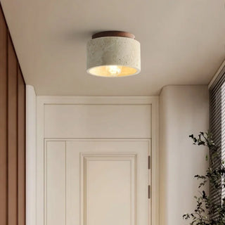 Celako™ Auratine Ceiling Light | Yellow Travertine Dining Room Lighting