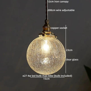 Celako™ Lumiva Pendant Light | Vintage Glass Bedroom Lighting