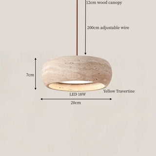 Celako™ Calcaris Pendant Light | Yellow Travertine Kitchen Island Lighting