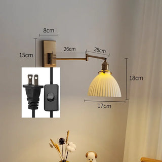 Celako™ Brillia Wall Light | Ceramic Bedroom Lighting