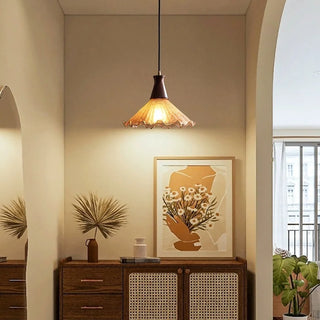 Celako™ Fissura Pendant Light | Amber Cracked Glass Kitchen Island Lighting
