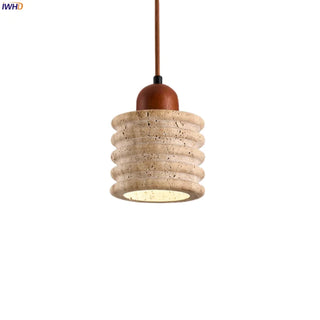 Celako™ Terrena Pendant Light | Yellow Travertine Kitchen Island Lighting