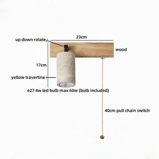 Celako™ Luterra Wall Light | Yellow Travertine Living Room Lighting