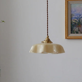 Celako™ Cremino Pendant Light | Cream Glass Mid Century Modern Bedroom Lighting