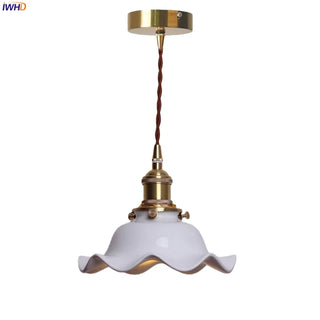 Celako™ Merletto Pendant Light | White Ceramic Bedroom Lighting