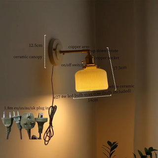 Celako™ Striata Wall Light | Ceramic Vintage Kitchen Island Lighting