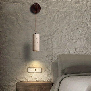 Celako™ Altrava Wall Light | Yellow Travertine Bedroom Lighting
