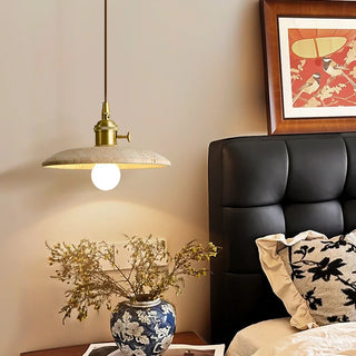 Celako™ Fulgens Pendant Light | Yellow Travertine Bedroom Lighting