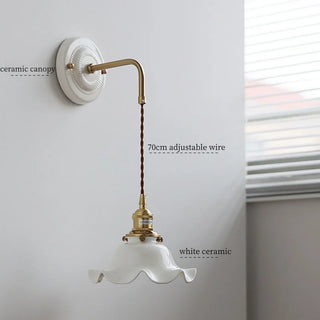 Celako™ Faienza Wall Light | White Ceramic Bedroom Lighting