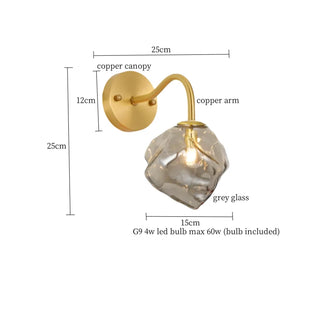 Celako™ Molena Wall Light | Glass Bedroom Lighting