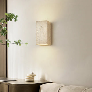Celako™ Tufaura Wall Light | Yellow Travertine Bedroom Lighting
