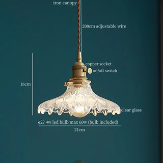 Celako™ Claruma Pendant Light | Glass Copper Kitchen Island Lighting
