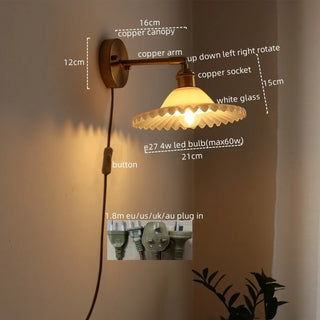 Celako™ Verdico Wall Light | Copper Glass Vintage Style Bedroom Lighting