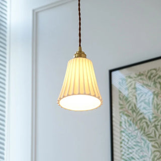 Celako™ Biancera Pendant Light | White Ceramic Bedroom Lighting
