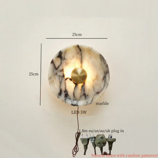 Celako™ Circara Wall Light | Marble Modern Bedroom Lighting
