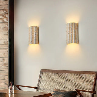 Celako™ Avorio Wall Light | Travertine Bedroom Lighting